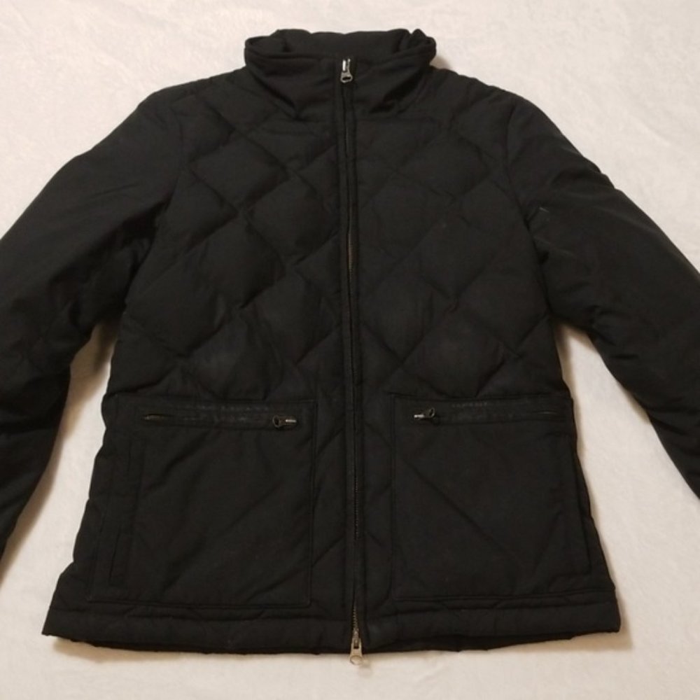 THEORY - MEADE BLACK QUILTED PUFFER JACKET